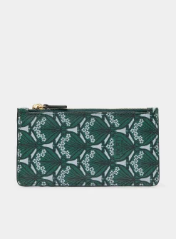 Iphis emerald zipped card holder