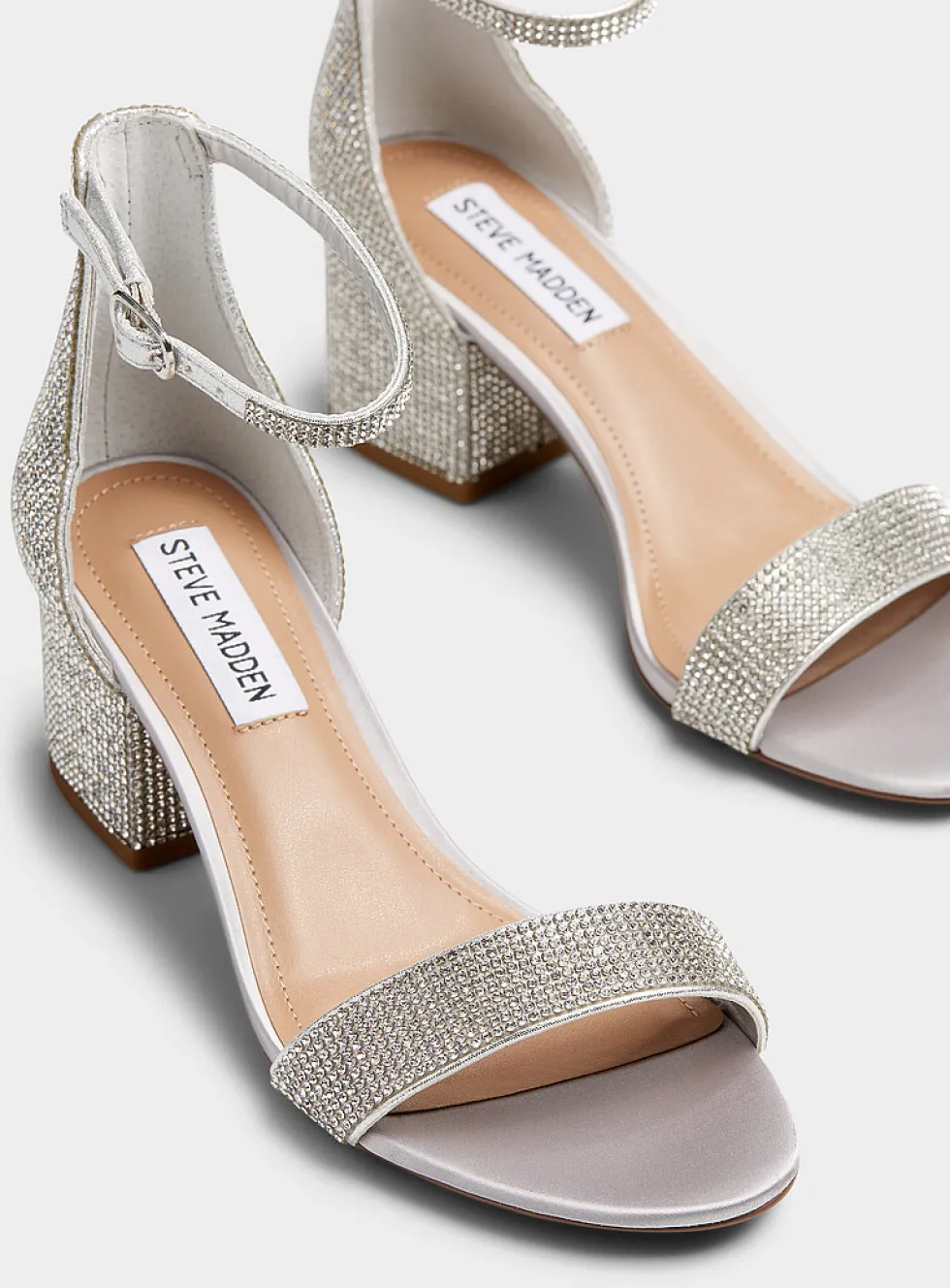 Irene sparkling block-heel sandals