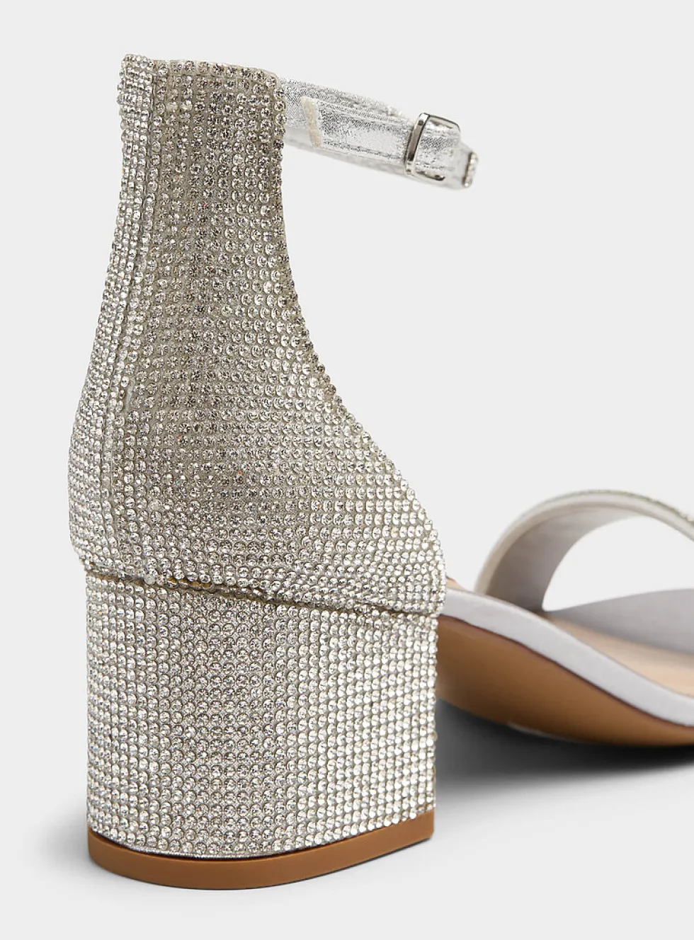 Irene sparkling block-heel sandals
