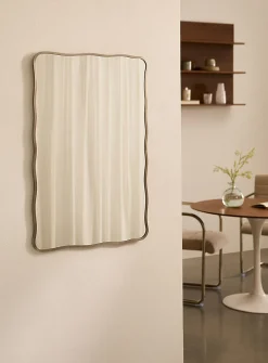 Irregular frame rectangular mirror