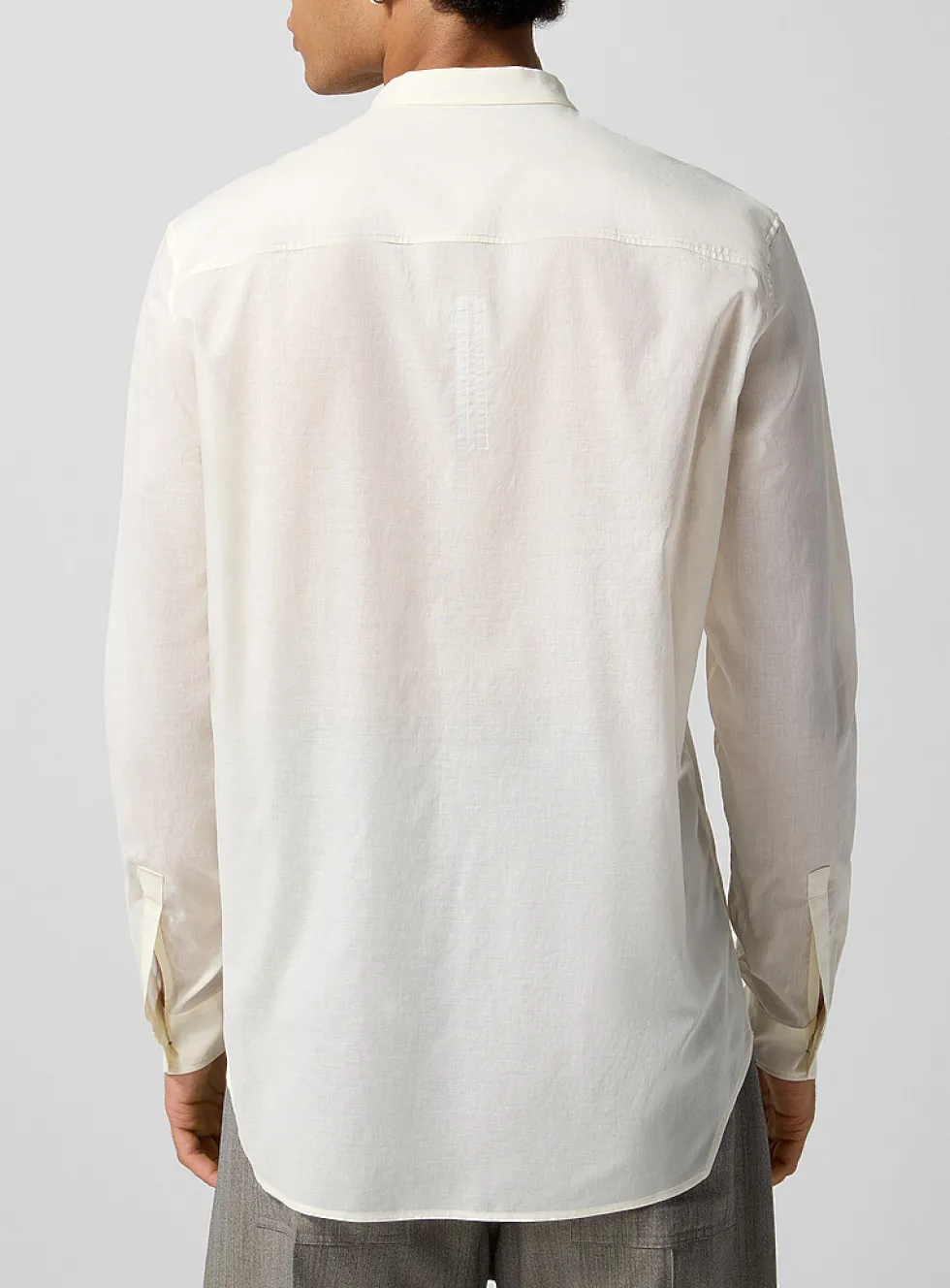 Island funnel-neck sheer shirt