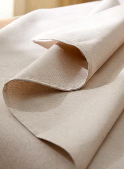 Ivory coated touch of linen tablecloth