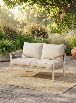 Ivory outdoor loveseat