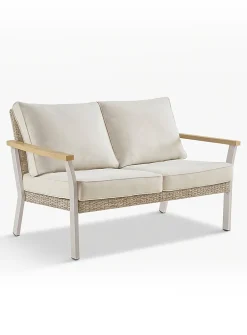 Ivory outdoor loveseat