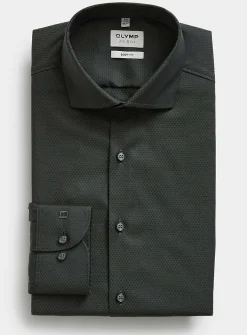 Jacquard micro-pattern shirt