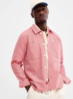 Jacquard mini-check overshirt
