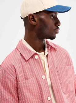 Jacquard mini-check overshirt