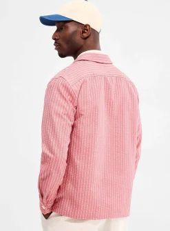 Jacquard mini-check overshirt