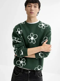 Jacquard pattern sweater