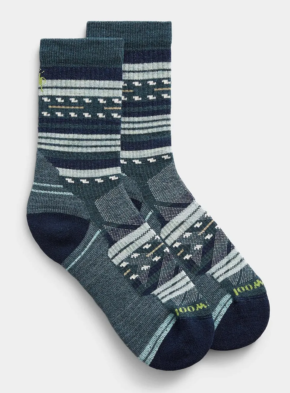Jacquard stripe hiking sock