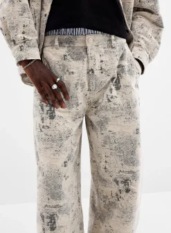 Jacquard velvet pant