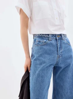 Jaden braided-waist jean