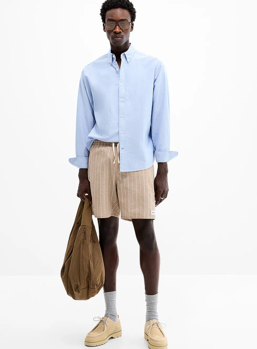 Jam seersucker striped short