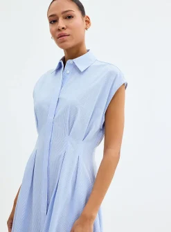 Jamie cinched striped shirtdress