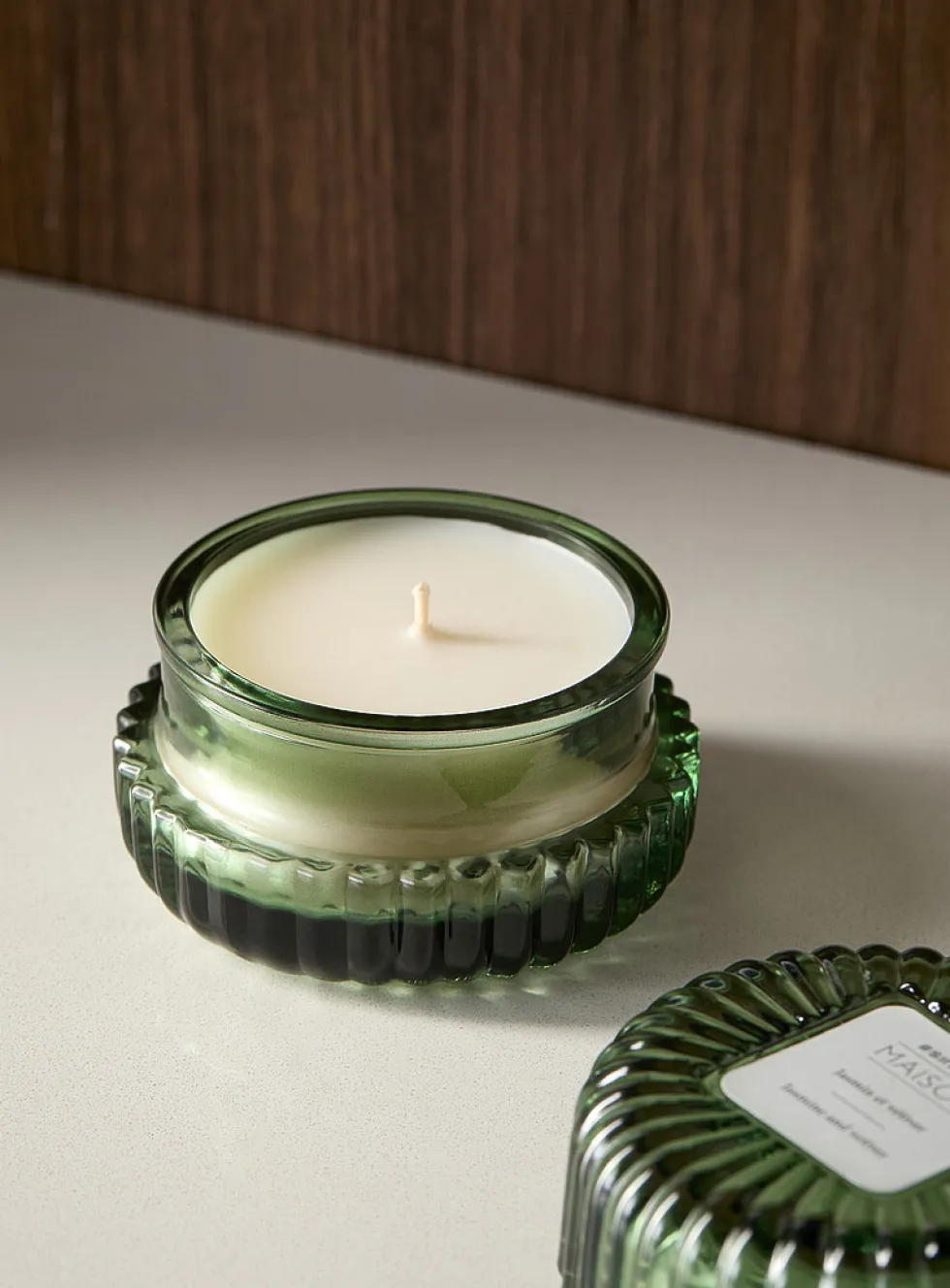 Jasmine and vetiver scented candle