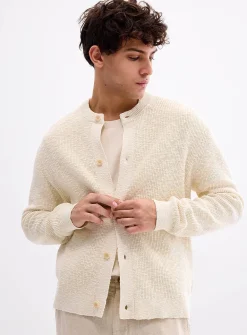Jasper bouclé ribbed cardigan