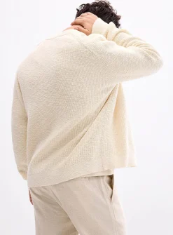 Jasper bouclé ribbed cardigan