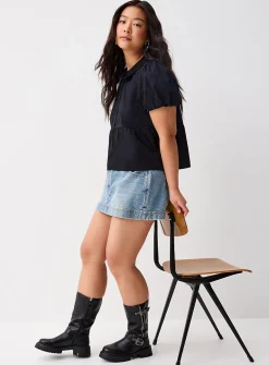 Jean mini skort