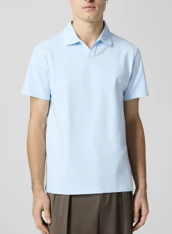 Johnny collar flowy polo shirt