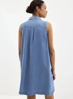 Johnny collar lyocell dress
