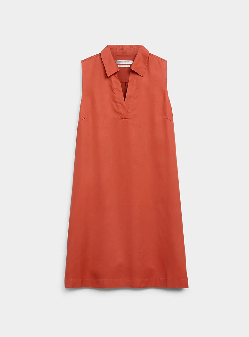 Johnny collar lyocell dress
