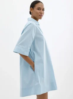 Johnny collar poplin dress
