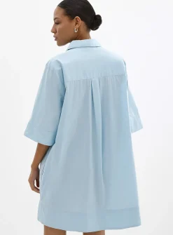 Johnny collar poplin dress