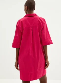 Johnny collar poplin dress