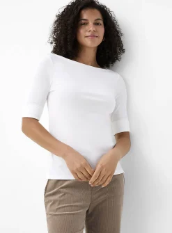 Judy boat-neck plain T-shirt