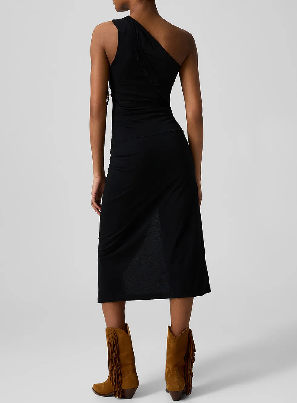 Juliane ruffled single-strap dress