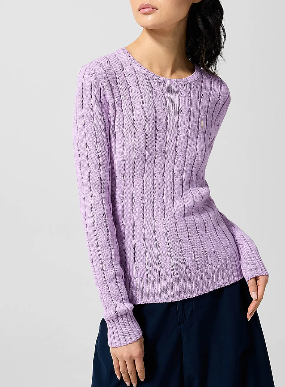 Julianna pure cotton cable-knit sweater