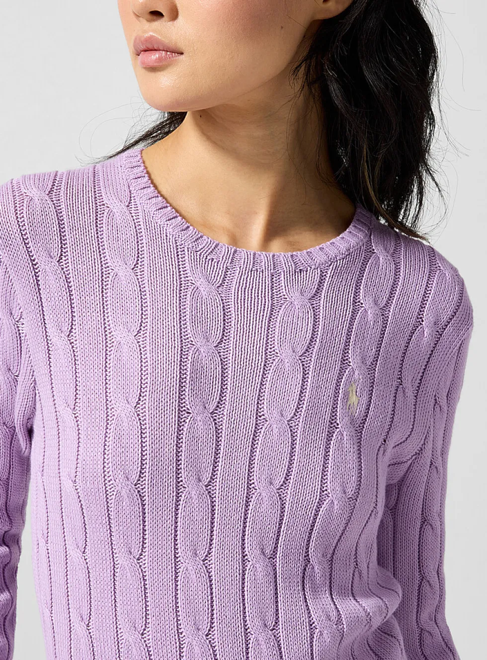 Julianna pure cotton cable-knit sweater