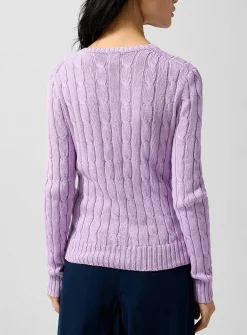 Julianna pure cotton cable-knit sweater
