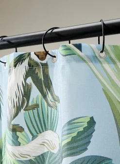 Jungle animal shower curtain