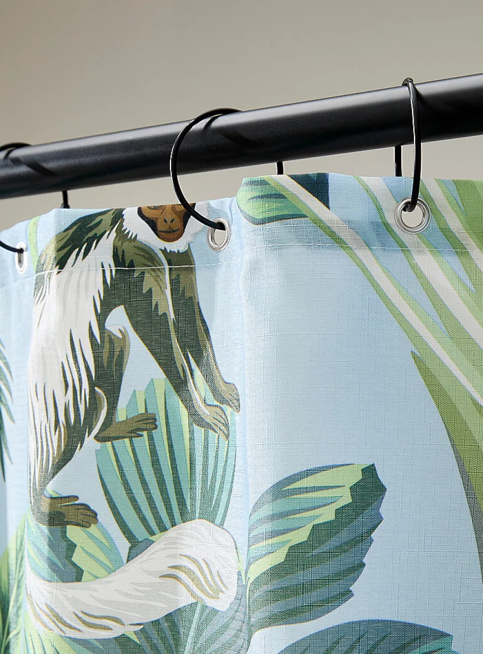 Jungle animal shower curtain