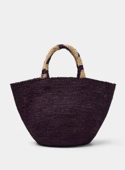 Kapity braided raffia tote bag