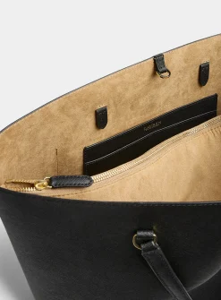 Karly textured leather tote bag