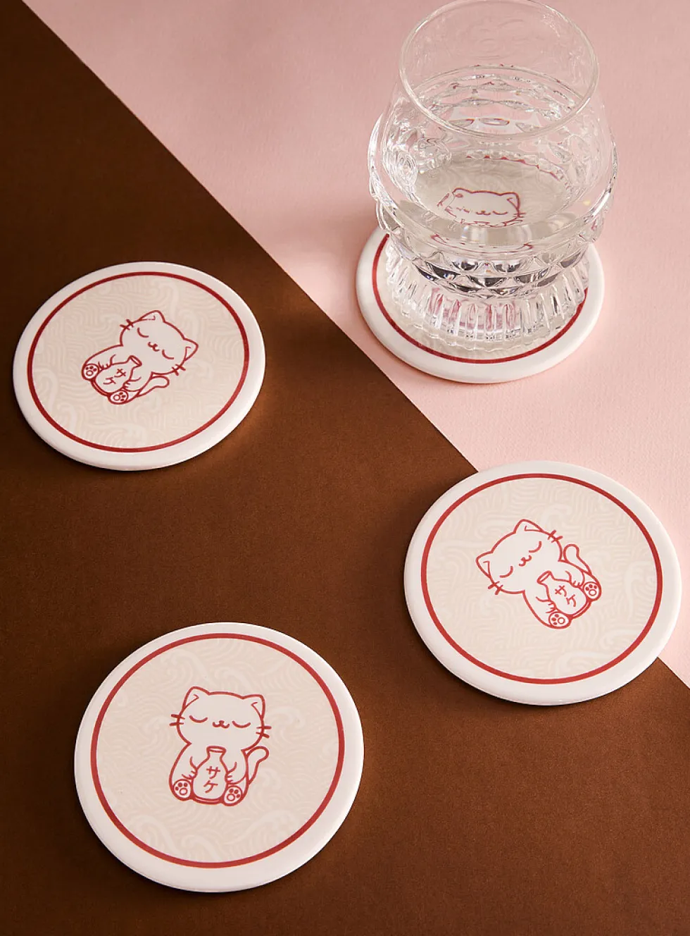 Kawaii cats coasters