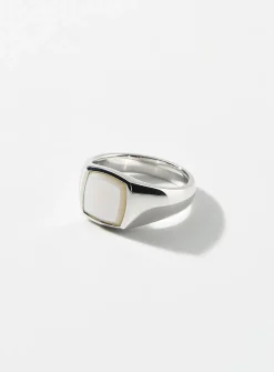 Kay mother-of-pearl signet ring