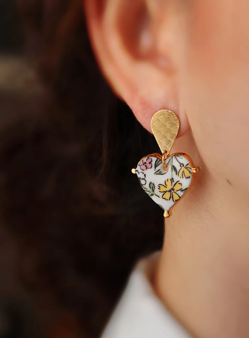 Keiko porcelain earrings