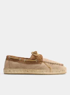 Khai taupe suede boat shoes