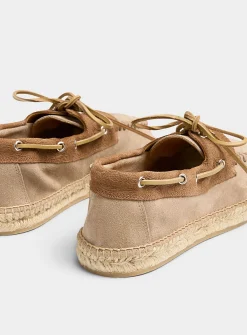 Khai taupe suede boat shoes