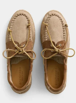 Khai taupe suede boat shoes