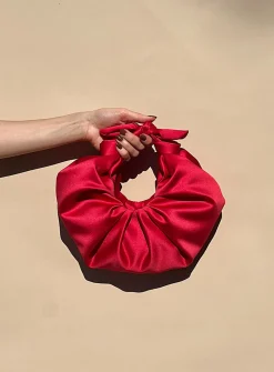 Kiku satiny croissant bag