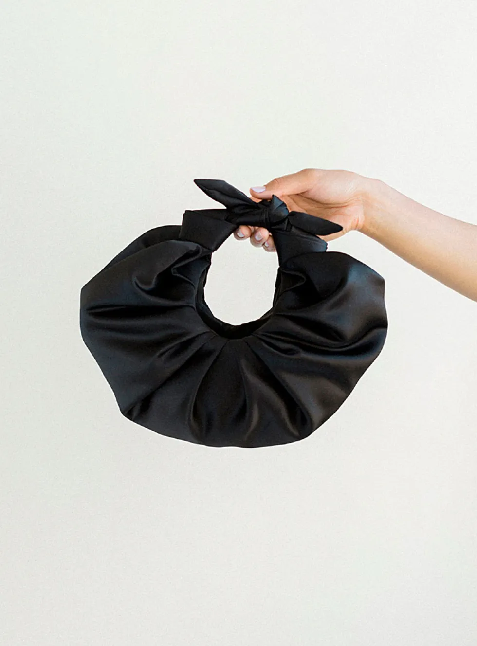 Kiku satiny croissant bag