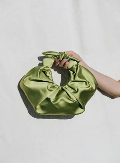 Kiku satiny croissant bag