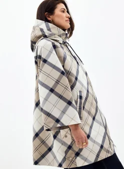 Kinsale tartan mid-length coat