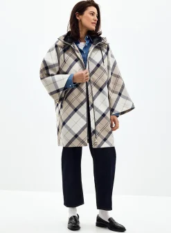 Kinsale tartan mid-length coat