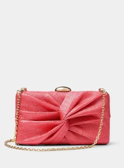 Knotted pleated minaudière