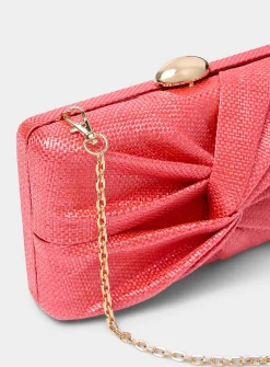 Knotted pleated minaudière